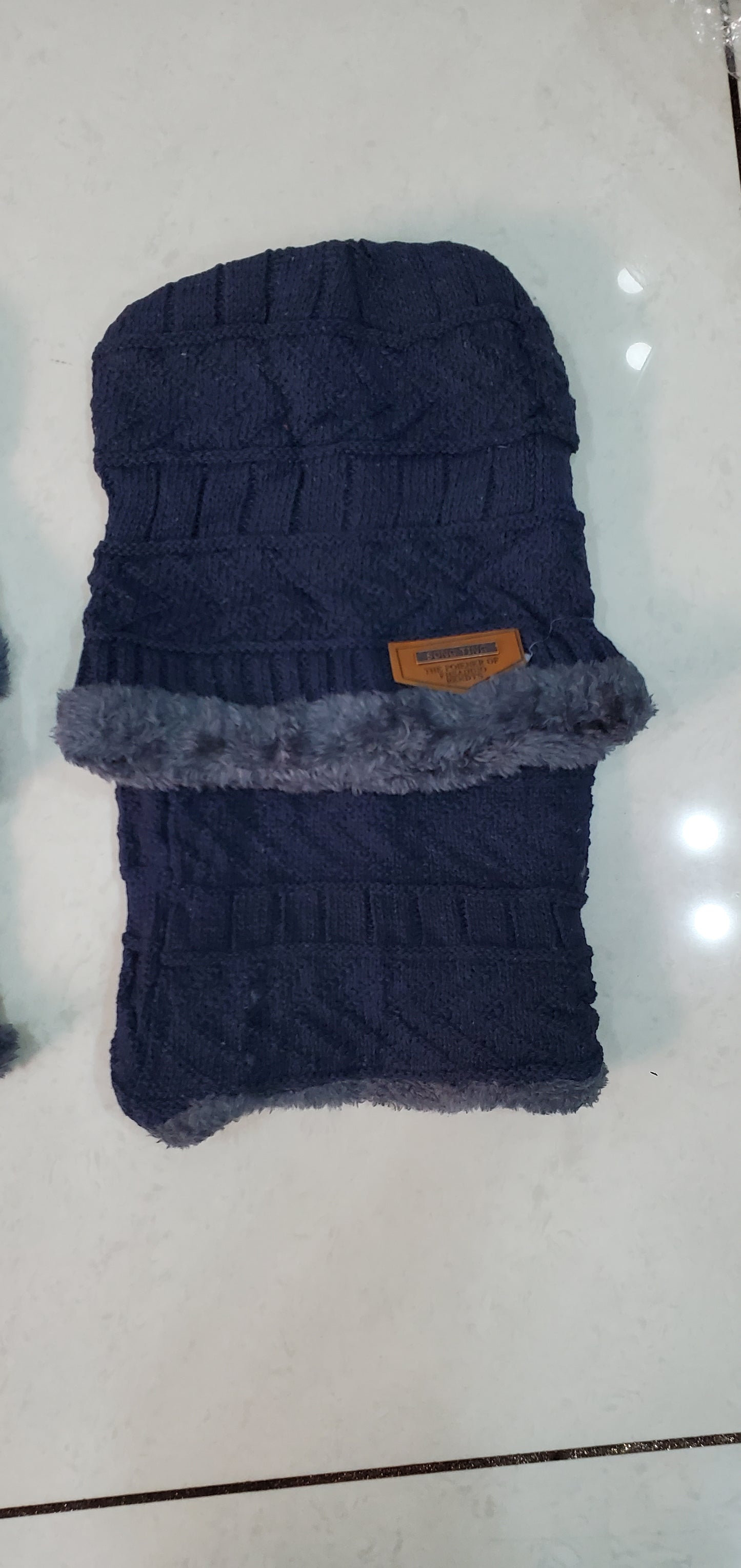 400003 Winter Wool Beanie Cap & Muffler (Multi Colour) (Pack of 2)