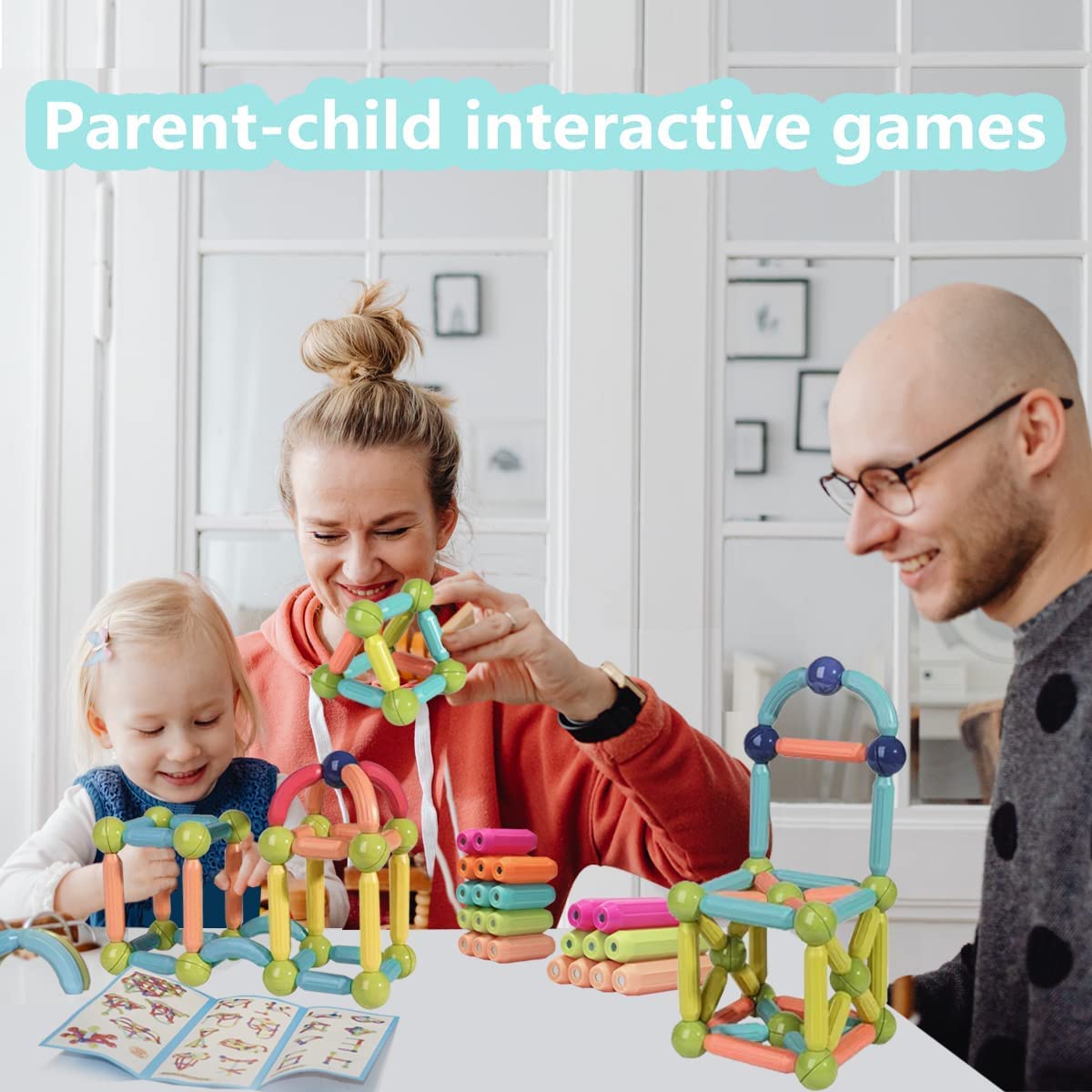 400071 Magnetic Sticks Blocks for Kids (64pcs)