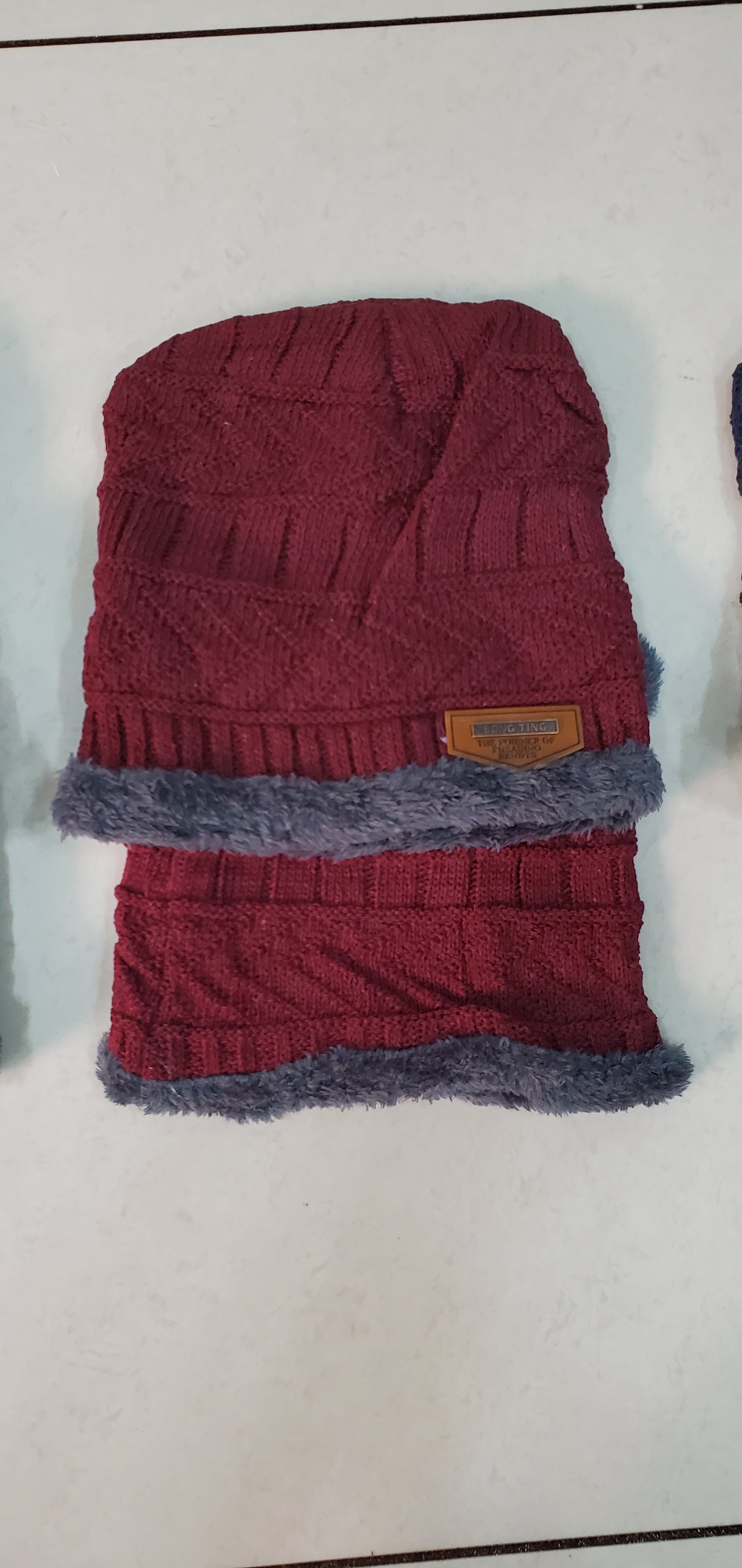 400003 Winter Wool Beanie Cap & Muffler (Multi Colour) (Pack of 2)