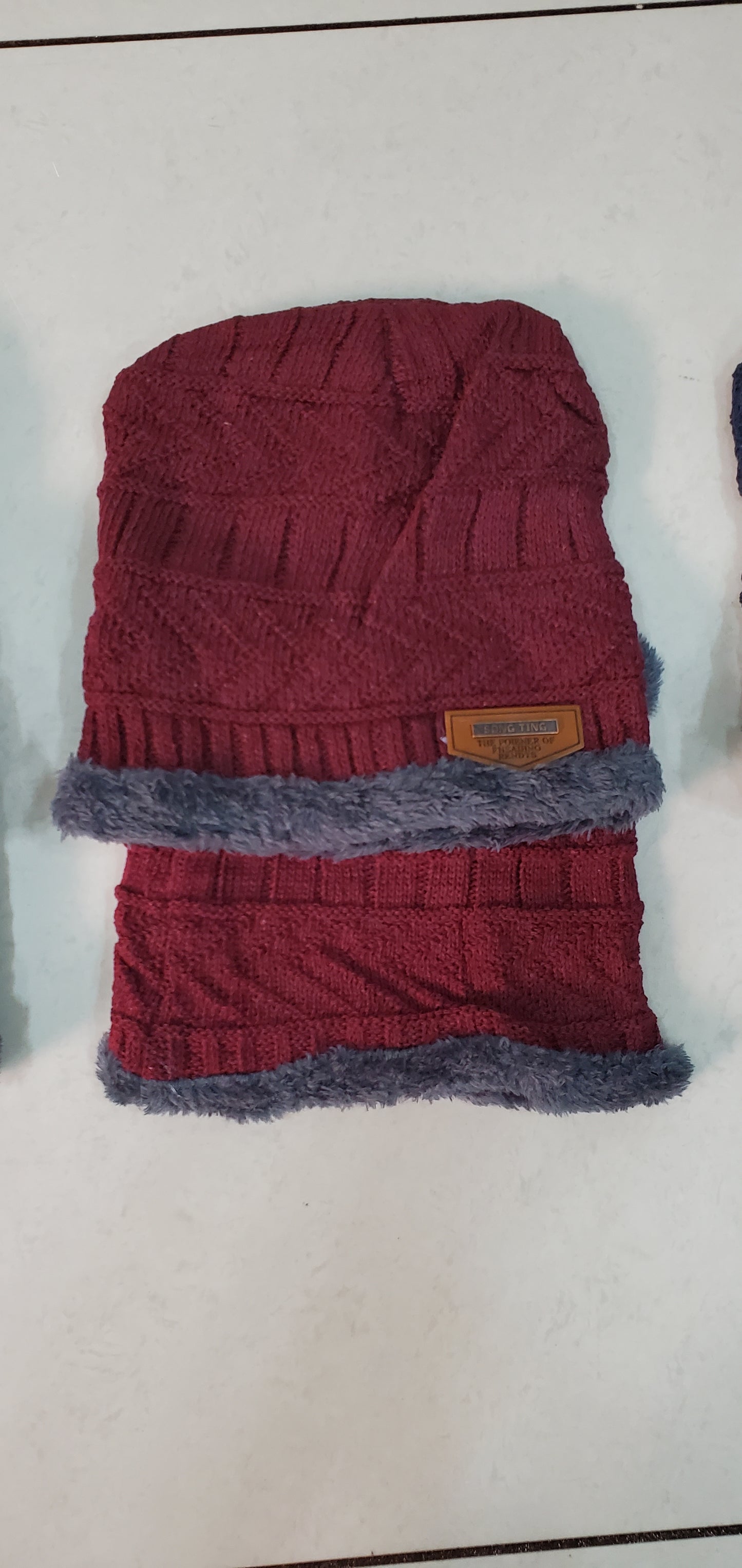 400003 Winter Wool Beanie Cap & Muffler (Multi Colour) (Pack of 2)