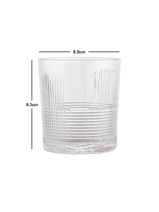 400036 Param Glass Diamond Tumbler, Whisky, Perfect Glasses for Water, Juice, Beer, Whisky, Wine and Cocktails and All Purpose Occasion Use, Clear, Pack of 6 Brand: Generic