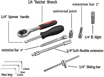400016 46 in 1 Pcs Tool Kit for Home Use Spanner Set