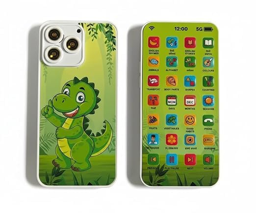 400073 Educational Phone Toy for 2-12 Years Kids Rechargeable Type C 24 Modes Talking Baby Smart Phone Mobile