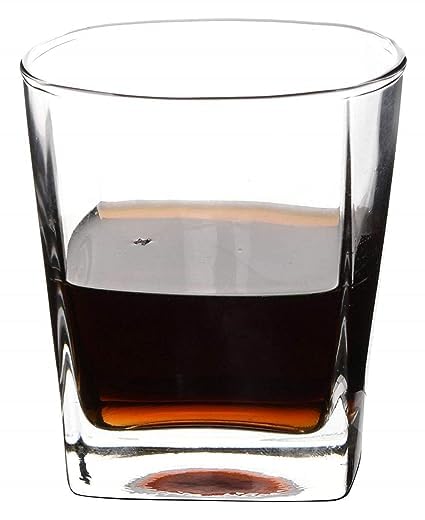 400033  Param Clear Whiskey Glass, Bar Glass for Drinking Whiskey, Scotch, Cocktails, Liquor, Barware, 258ml, Pack of 6