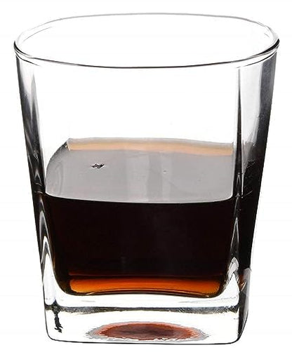 400033  Param Clear Whiskey Glass, Bar Glass for Drinking Whiskey, Scotch, Cocktails, Liquor, Barware, 258ml, Pack of 6