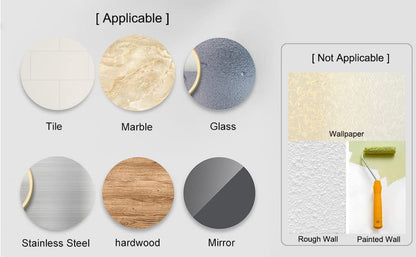 400059 Multipurpose Wall Mount Floating Shelf&Rack With Self Adhesive Sticker