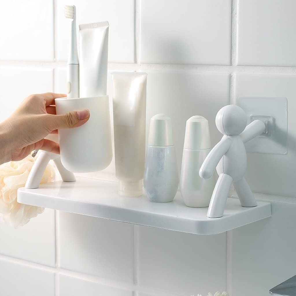 400059 Multipurpose Wall Mount Floating Shelf&Rack With Self Adhesive Sticker