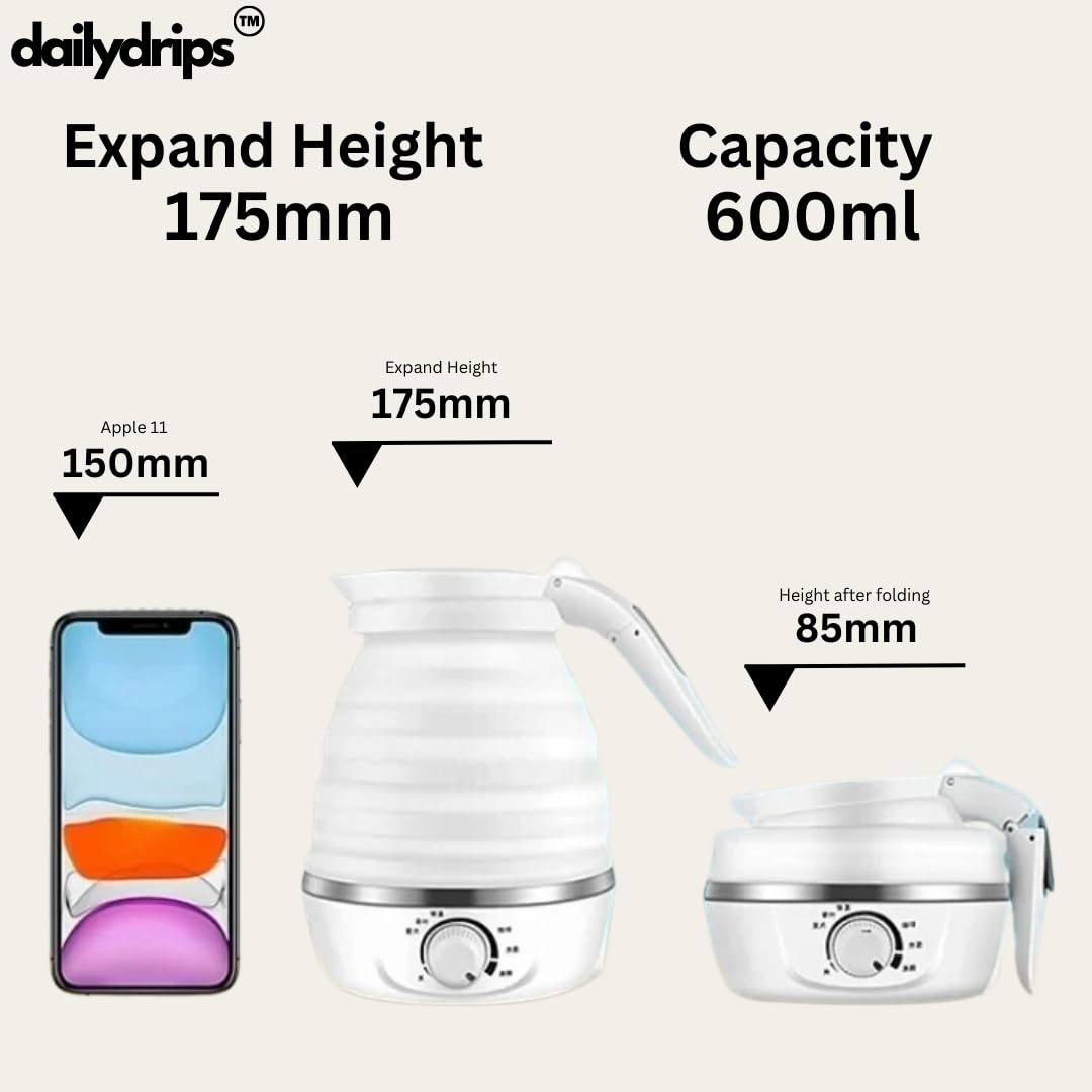 400022 Travel Folding Electric Kettle (600ml)