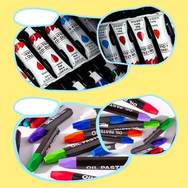 400015 Color Drawing Kit, 145 Piece Art Set, Color Suitcase Kit for Kids