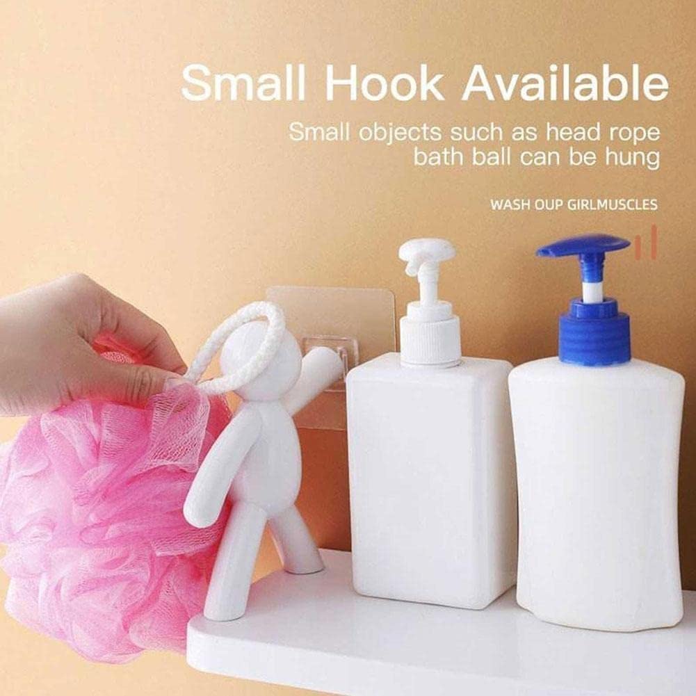 400059 Multipurpose Wall Mount Floating Shelf&Rack With Self Adhesive Sticker