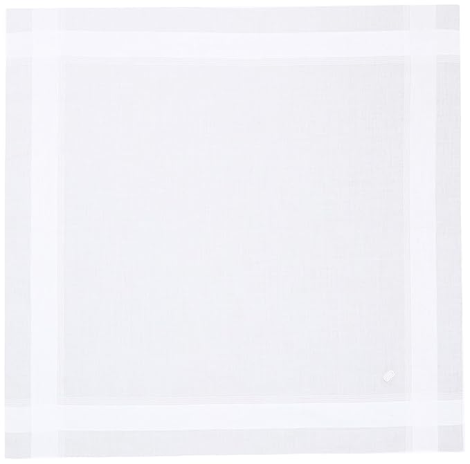 400048 100% Cotton Premium quality White Handkerchief rumal for Men Pack of 12 (24 * 24 inch)