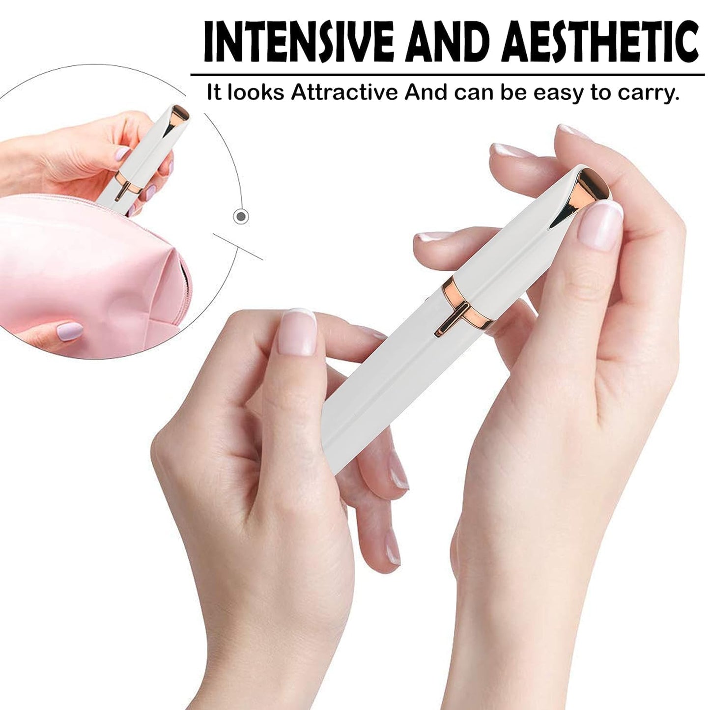 400024 Rechargeable Eyebrow Trimmer For Women, Epilator For Women, Facial Hair Removal Machine For Women,Face, Lips, Nose Hair Remover Women Trimmer