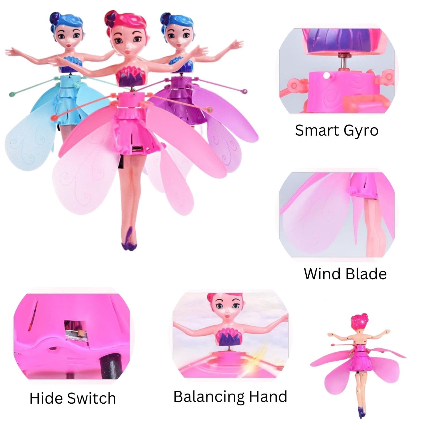 400001_Flying Doll Hand Sensor Control and LED Light & USB Cable