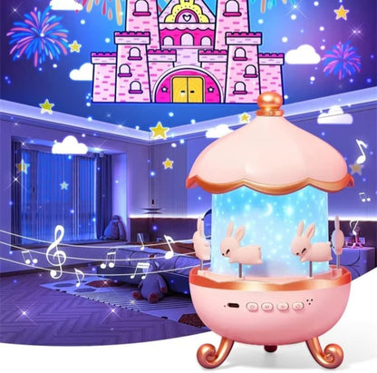 400061 Rotating Cabin Projector Lamp Star Projector Night Light for Kids