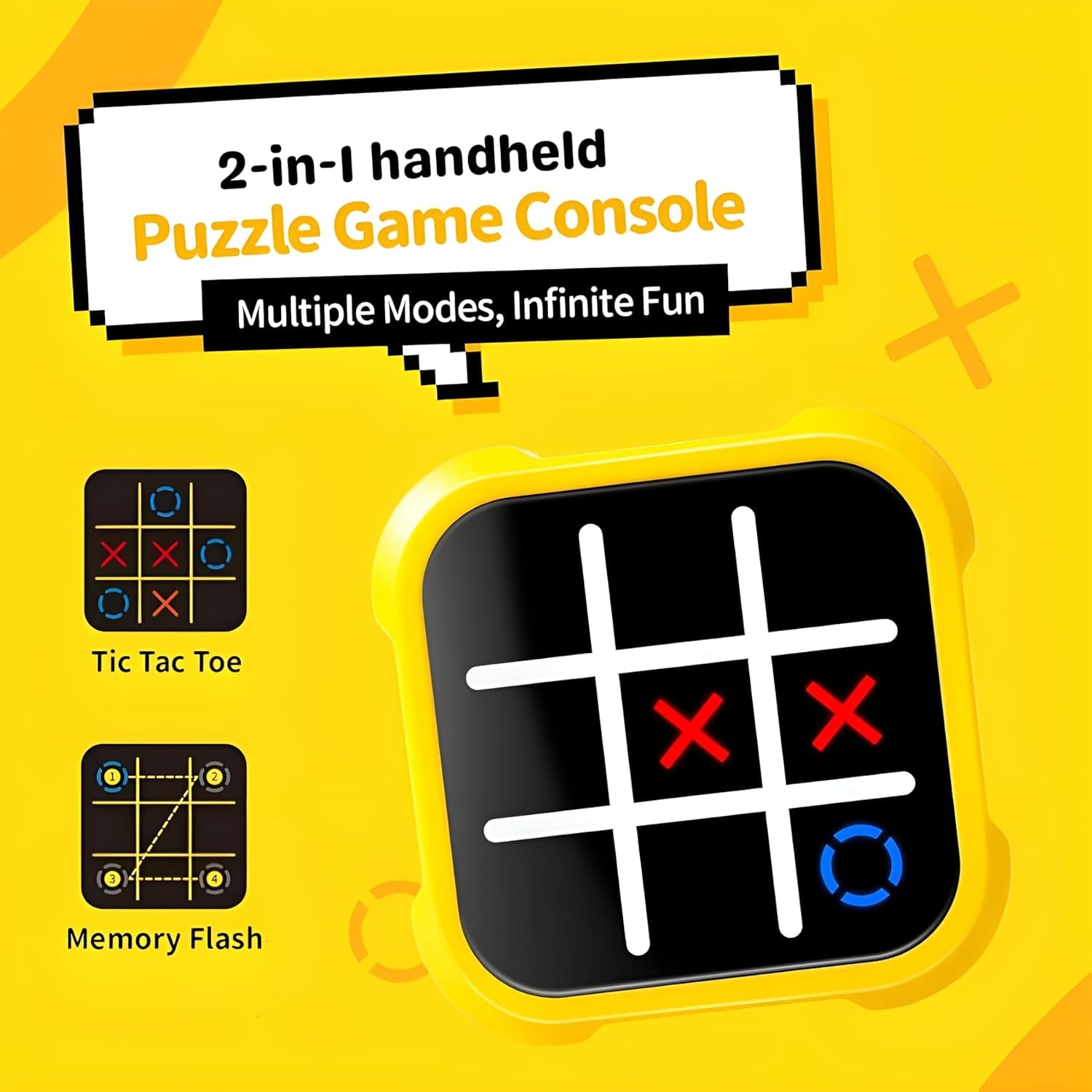 400057 Tic Tac Toe Game Box, Upgraded 5 Fun Brain and Memory Games
