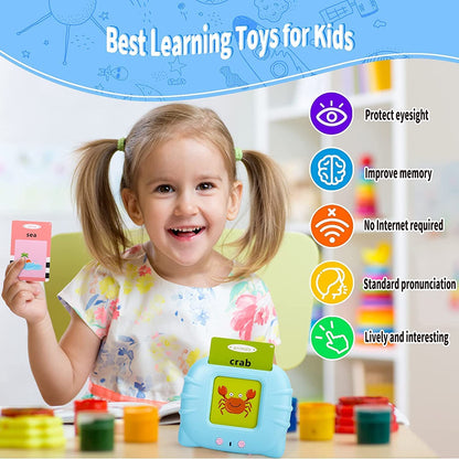 400012 ToyMagic Toddler Toys 224 Words Talking Flash Cards | Educational Learning Talking Toy for 1 2 3 4 5 Year Old Boys and Girls