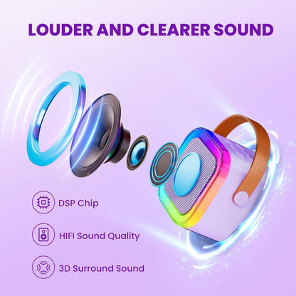 400070 Professional Wireless Mini Portable Bluetooth Speaker with Microphone designed with 5 different voice change effects- Kids Music Singing Toys (Copy)
