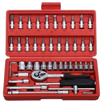 400016 46 in 1 Pcs Tool Kit for Home Use Spanner Set