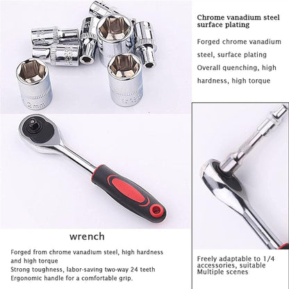 400016 46 in 1 Pcs Tool Kit for Home Use Spanner Set