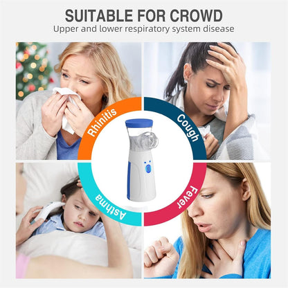 400063 Portable Nebulizer Nebulizer Machine for Adults and Kids Travel and Household Use, Handheld Mesh Nebulizer for Breathing Problems (Multi)