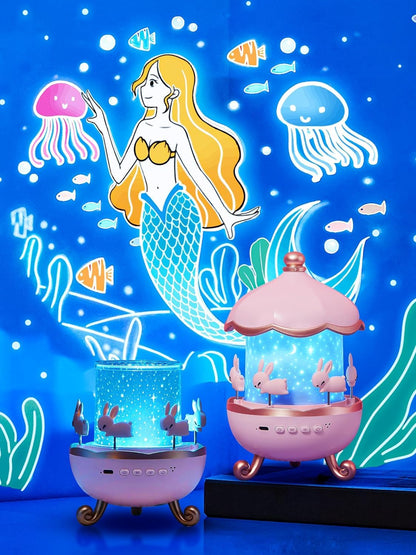 400061 Rotating Cabin Projector Lamp Star Projector Night Light for Kids