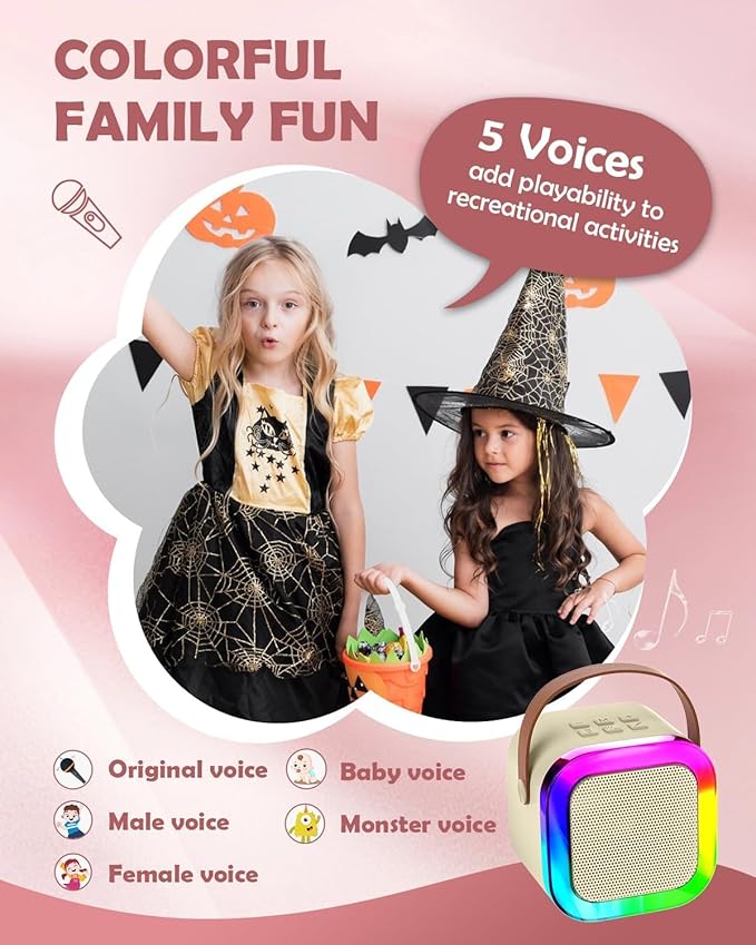 400070 Professional Wireless Mini Portable Bluetooth Speaker with Microphone designed with 5 different voice change effects- Kids Music Singing Toys (Copy)