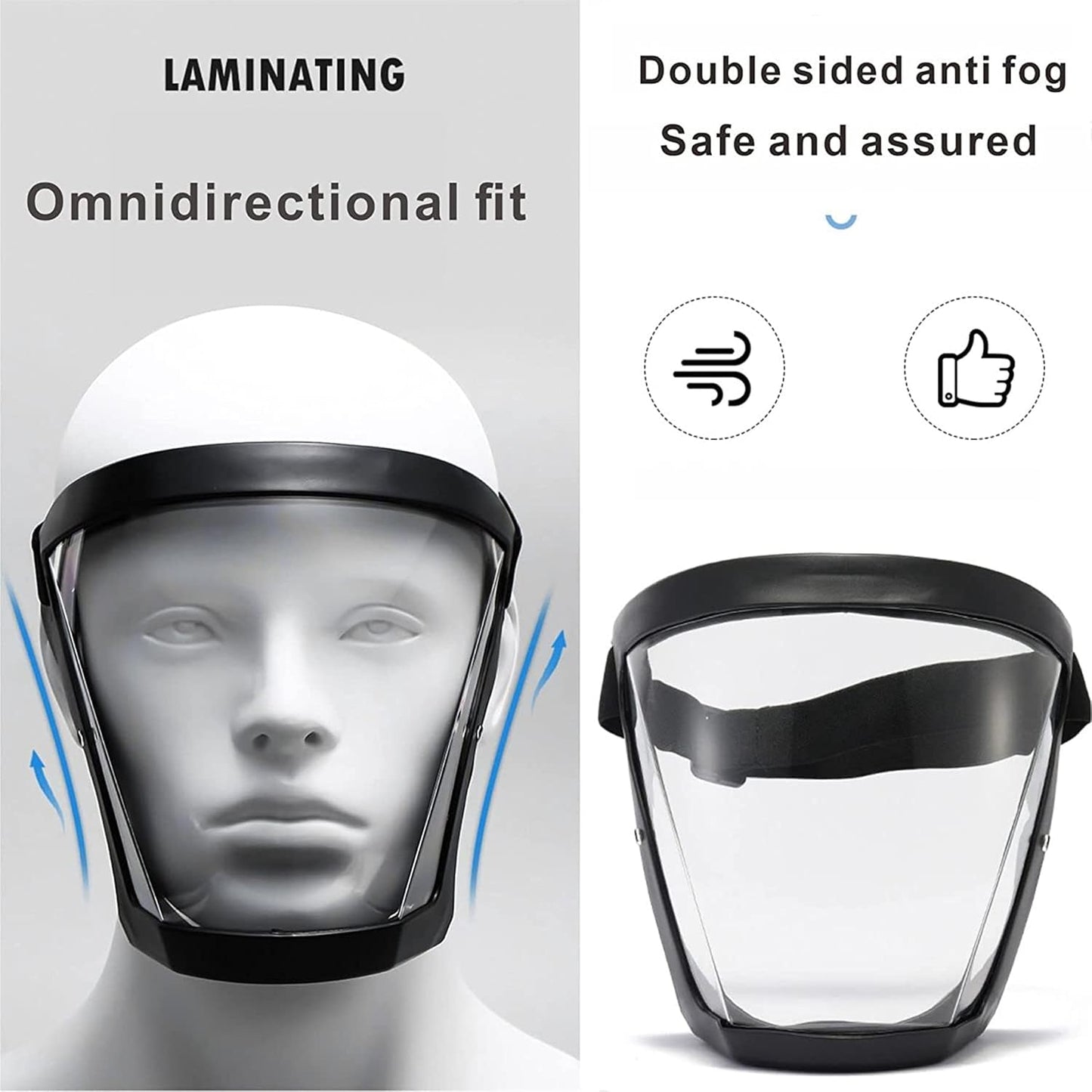 400002 Anti-Dust & Fog-Resistant Face Shield Mask