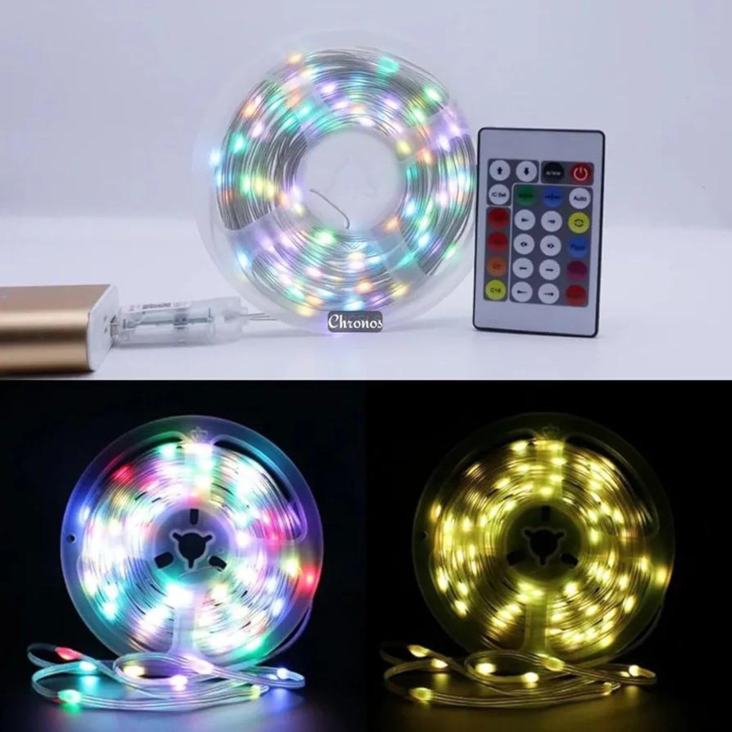 400017 Smart Led Fairy string RGB 16 Colour sound sensor remote Mobile app Controlled (5 Meter)