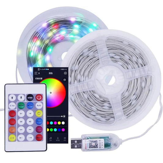 400017 Smart Led Fairy string RGB 16 Colour sound sensor remote Mobile app Controlled (5 Meter)