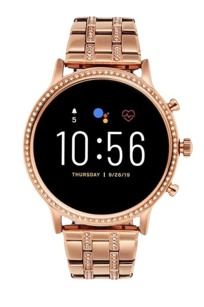 400010 Gen 9 Diamond Strap HD Display 2 Straps Bluetooth Calling Smartwatch for Mens and Womens (Rose Gold Strap)