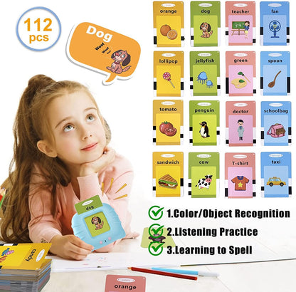 400012 ToyMagic Toddler Toys 224 Words Talking Flash Cards | Educational Learning Talking Toy for 1 2 3 4 5 Year Old Boys and Girls