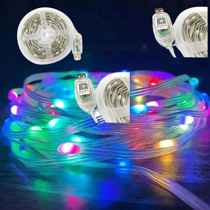 400017 Smart Led Fairy string RGB 16 Colour sound sensor remote Mobile app Controlled (5 Meter)