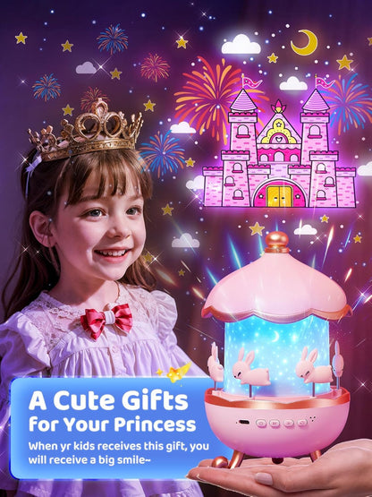 400061 Rotating Cabin Projector Lamp Star Projector Night Light for Kids