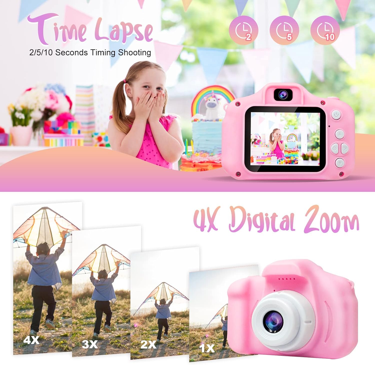 400067  Digital Camera with 2 inch Screen 3MP 1080P HD Digital Video Camera for Toddler Boys & Girls