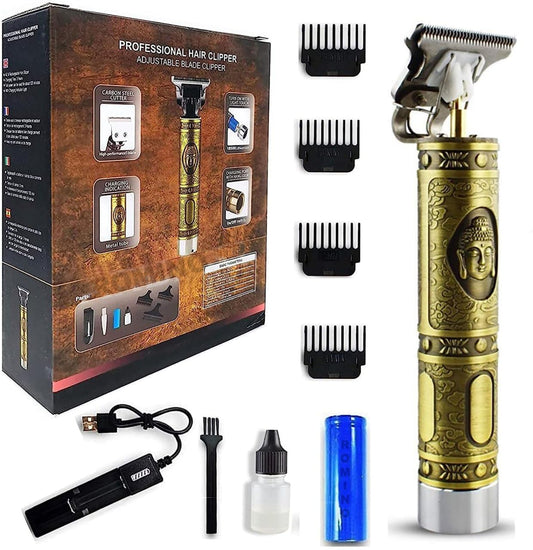 400025 Buddha Style Beard Trimmer For Men, Rechargeable Professional Hair Clipper, Hair Trimmer