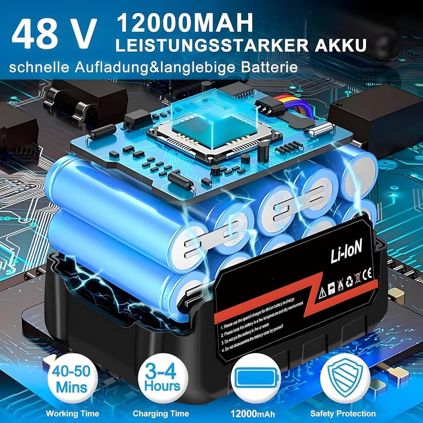 400014 Pressure Washer Gun 48V 12000mah High Pressure Water Gun for Car Wash Bike Washing Cleaning| Adjustable Nozzle and 5M Hose Pipe (Double Battry)