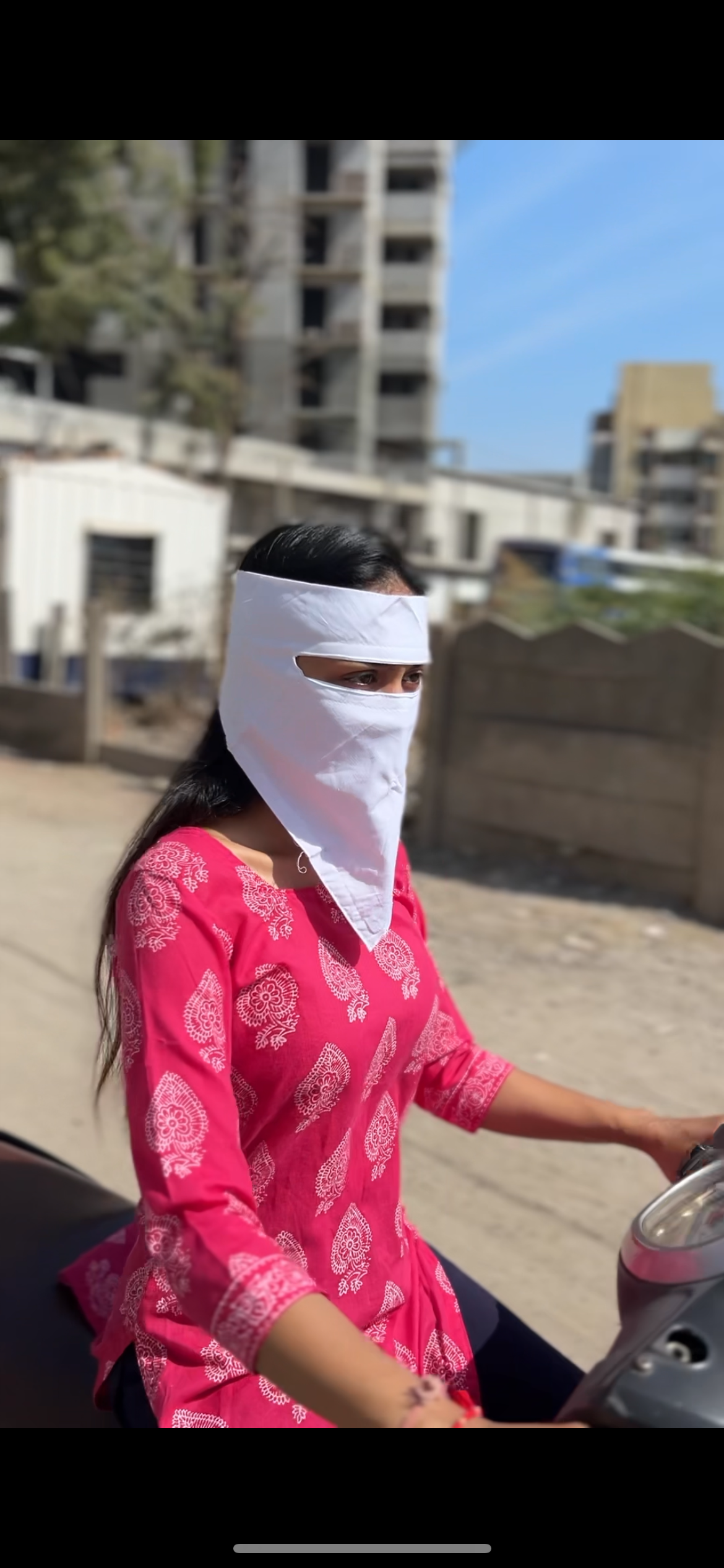 400008 Bike Riding Cotton Face Mask for Men And Women | Washable And Adjustable Cotton Face Mask (White) | Pack of 4