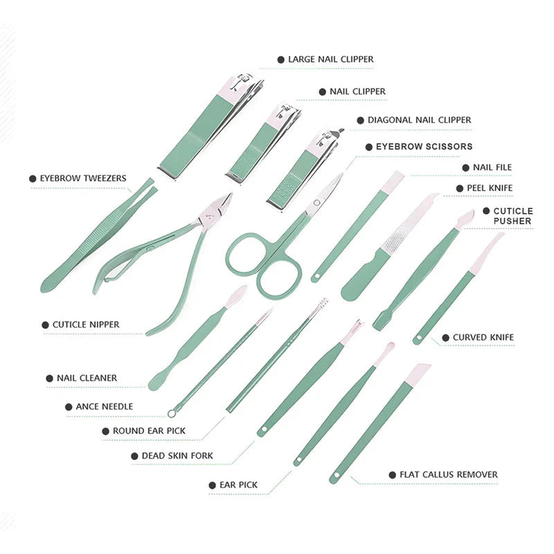 400062 Exquisite Nail Clipper Set (16 Pcs)