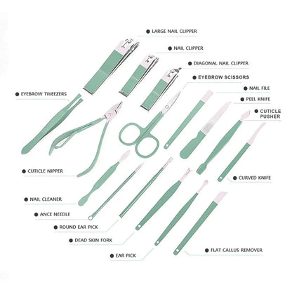 400062 Exquisite Nail Clipper Set (16 Pcs)