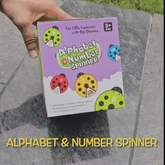 Montessori Spinning Flash Cards for Kids | Interactive Learning Toy for Alphabets, Numbers & Words | 3+ Years
